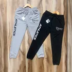 Polyester Blend Printed Regular Fir Trackpants for Men (Black & Grey, 28) (Pack of 2)