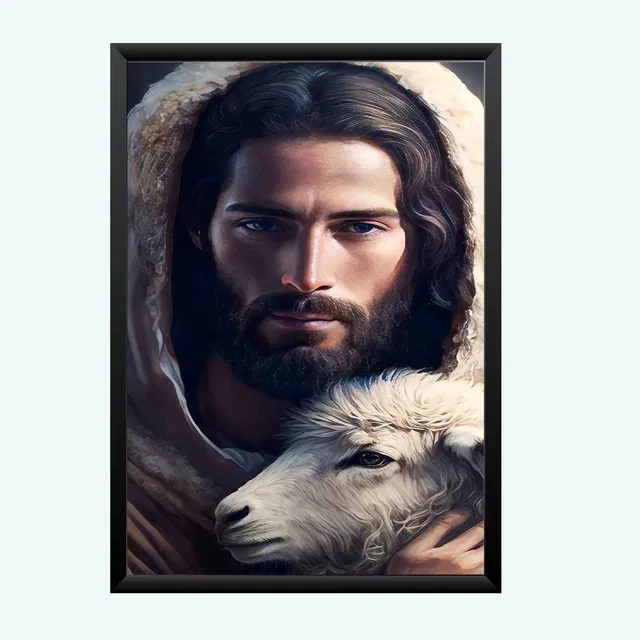 Lord Jesus Religious Wall Photo Frames (Multicolor, 5x7 inches)