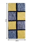 Alaqsa Checks Bed runner 15x47inch Yellow Pack of 1