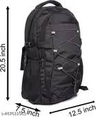 Polyester Backpack for Men & Women, Black