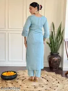 Floral Embroidered A-line Kurta Set for Women 