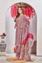 Cotton Silk Kurti With Bottomwear for Women 