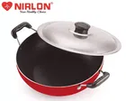 Nonstick Aluminium Deep Fry Kadhai with Steel Lid 