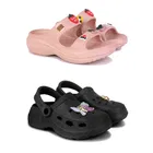 Clogs with Slider for Women, Pack of 2 (Multicolor, 6)