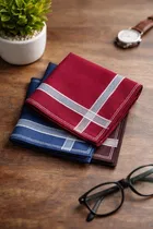 Printed Cotton Handkerchiefs for Mens ,Multicolor, Pack of 4