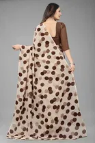 Trendy Georgette Saree with Blouse Piece For Women 