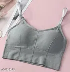Viscose Spandex Bra for Women, Grey 