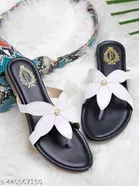 Shoetopia White Flat Sandals 