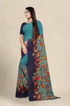 SVB जॉर्जेट साड़ी विद ब्लाउज फॉर विमेंस 