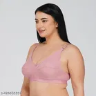 Cotton Blend Solid Non Padded Bra for Women 