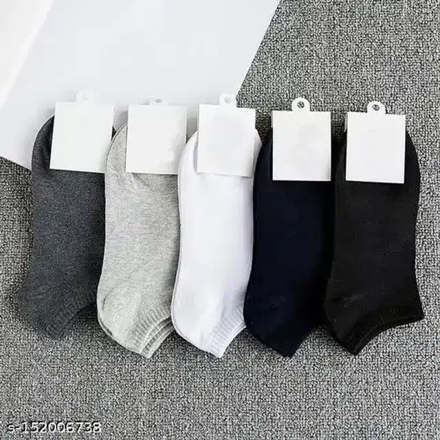 Cotton Socks for Men (Multicolor, Set of 3)