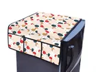 Knit Printed Fridge Top Cover with Side Pockets 