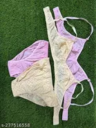 Cotton Blend Printed Lingerie Set for Women 