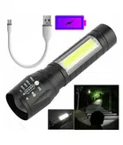 Portable Mini Aluminum Cob Tactical Zoomable Torch 