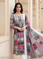 Synthetic Crepe Punjabi/All Over Suits 