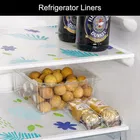 Floral PVC Kitchen Cabinet Shelf Mat Kitchen Mat EVA Food Grade Multipurpose Washable Anti Slip Mat/Sheet for Fridge, Shelf Liner, Table, Kitchen Drawer mat 
