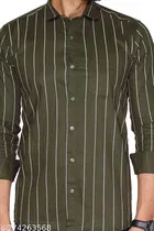 Cotton Blend Checked Shirt for Men, D-Green 