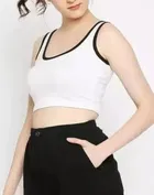 Cotton Blend Solid Tank Top for Women & Girls 