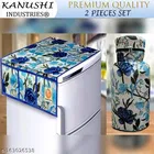 KANUSHI Industries® Fridge Cover for Top with Pockets/Refrigerator Cover + 1 Pc Lpg Gas Cylinder Cover