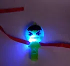 Plastic Hulk and Cat Light Whistle Rakhi for Kids 