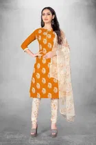 Cotton Slub Unstitched Dress Material for Women 