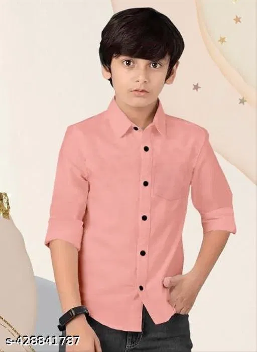 Solid Cotton Blend Kurta Set for Boys (Orange, 4-5 Years)