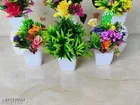Plastic Artificial Flowers, Multioclor, Pack of 6