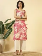 Tie Up Cotton Kurti for Women 