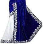 Velvet Embellished Saree for Women 