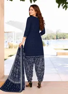 Floral Crepe Punjabi Suit Material for Women 