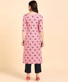 Crepe Block Print Women's Kurta with Pant Set 