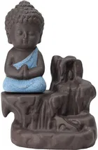 Buddha Idol Polyresin With 30 Cones 13L X 10.7W X 7.4H Cm