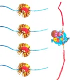Synthetic Designer Rakhi and Krishna Kids Rakhi 
