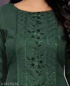 Floral Embroidered Cotton Blend Kurti for Women 