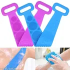 Silicone Body Back Scrubber Belt with Half Toe & Foot Protector Moisturizing Socks 