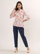 Floral Print Short Kurti for Women 