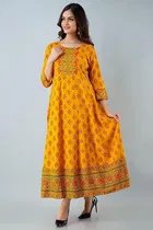 Rayon Printed Anarkali Kurti for Women 