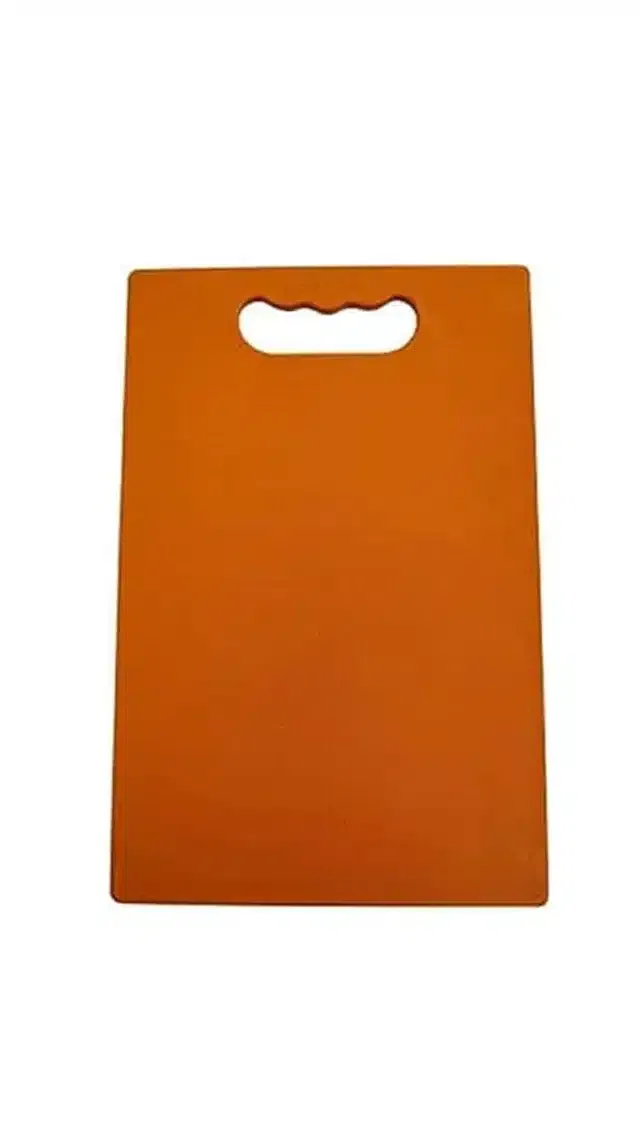 Plastic Vegetable Cutting Board (Brown, 20x15 cm)