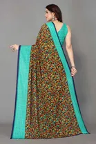 Casual Georgette Women Printed Saree With Unstitched Blouse 