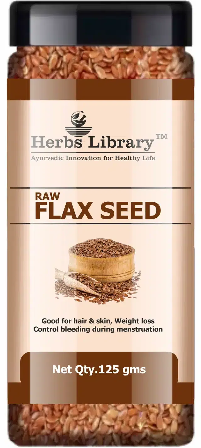 Herbs Library Unroasted Flaxseed for Weight Loss and Hair Growth (125 g)