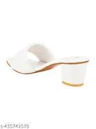 Solid Open Toe Block Heels for Kids 