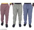 Cotton Blend Trousers for Mens (Multicolor, M) (Pack of 3)