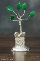 Silver Plated Artificial Tulsi Plant 