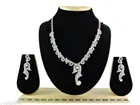 Rose Gold Plated Rainbow Diamond Necklace Set for Women 