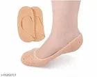 Silicone 2 Pcs Heel Socks with 2 Pcs Full Heel Protector for Unisex 