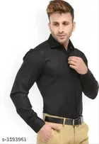 Cotton Blend Solid Full Sleeves Shirt for Men 