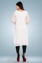 Net Kurti for Women,  White  