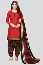 Cotton Suit Fabric with Dupatta for Women 