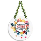 KC Arts Positive Vibes Wall hanging 9x9inch