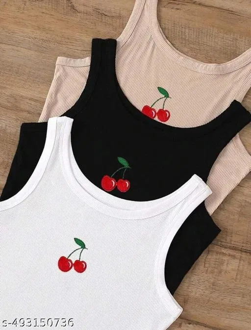 Lycra Top for Women, Black (M)